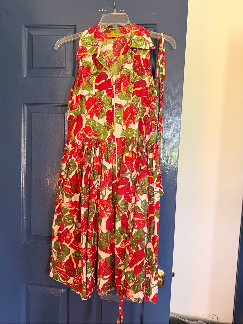 Bernie Dexter Red & Green Floral Midi Dress